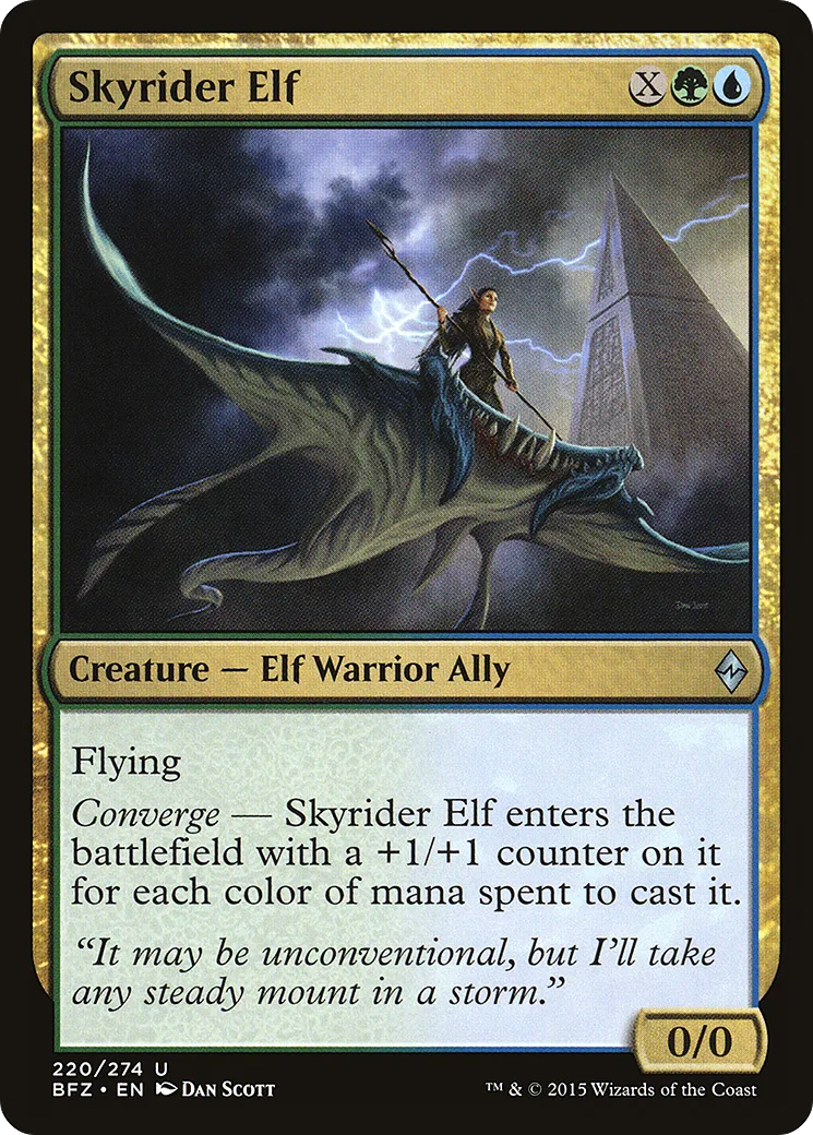 Cavalière céleste elfe — Battle for Zendikar — Magic: The Gathering