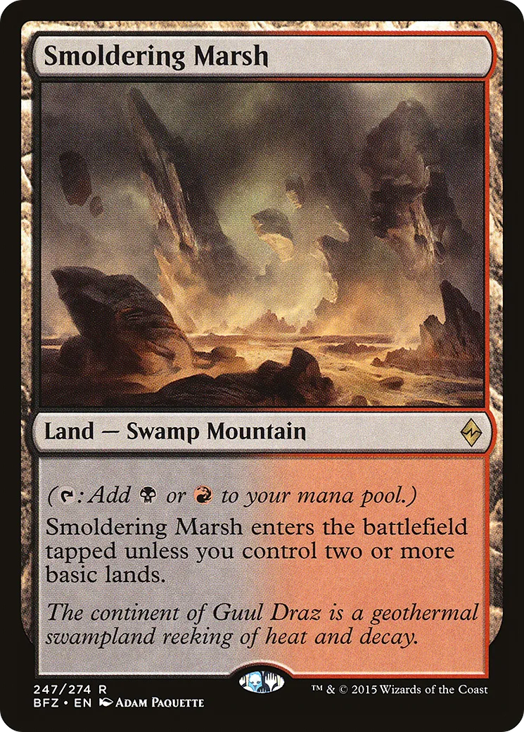 Smoldering Marsh — Battle for Zendikar — Magic: The Gathering