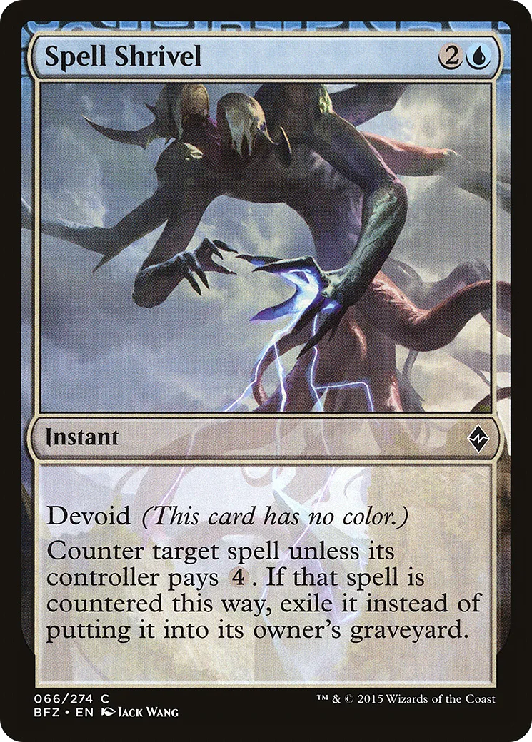 Spell Shrivel — Battle for Zendikar — Magic: The Gathering