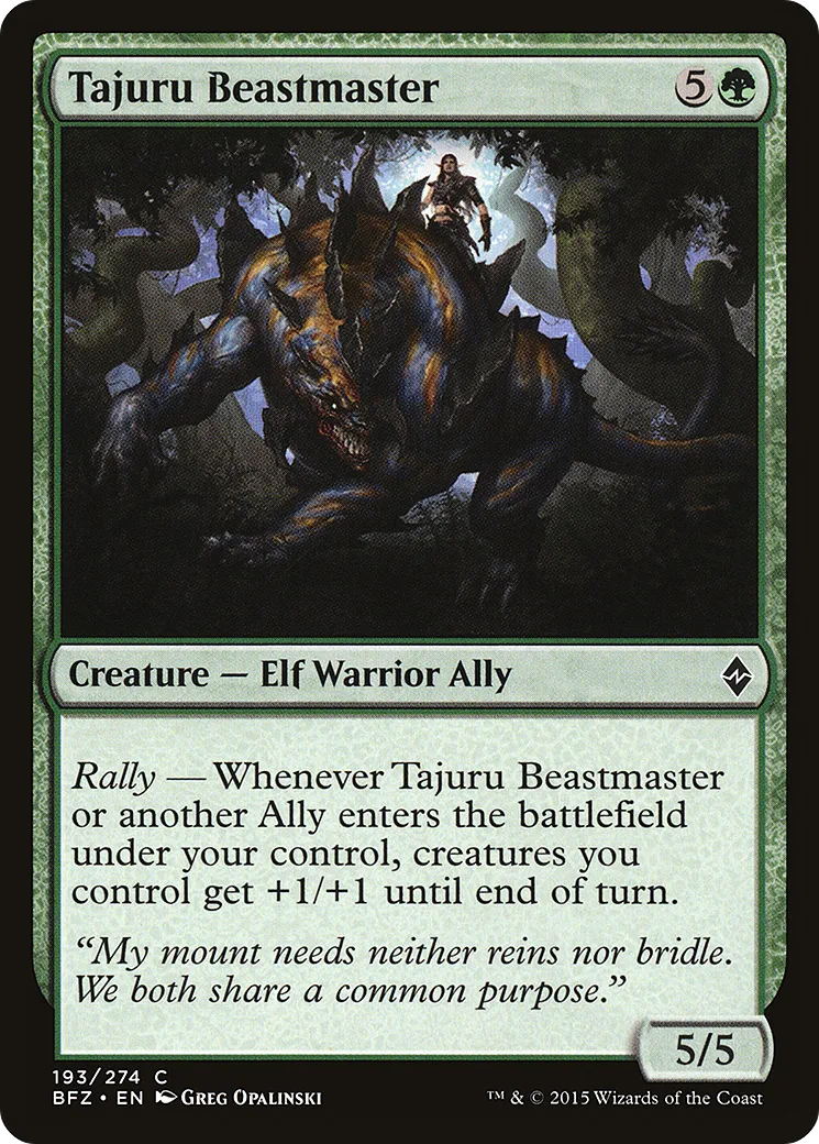 Tajuru Beastmaster — Battle for Zendikar — Magic: The Gathering