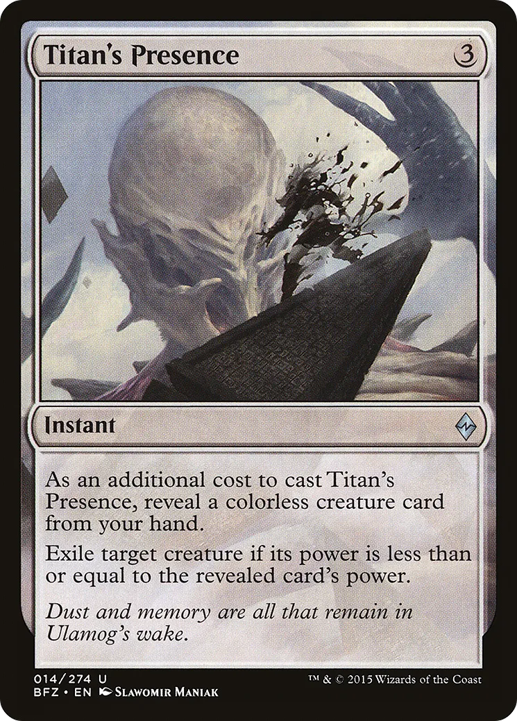 Titan's Presence — Battle for Zendikar — Magic: The Gathering
