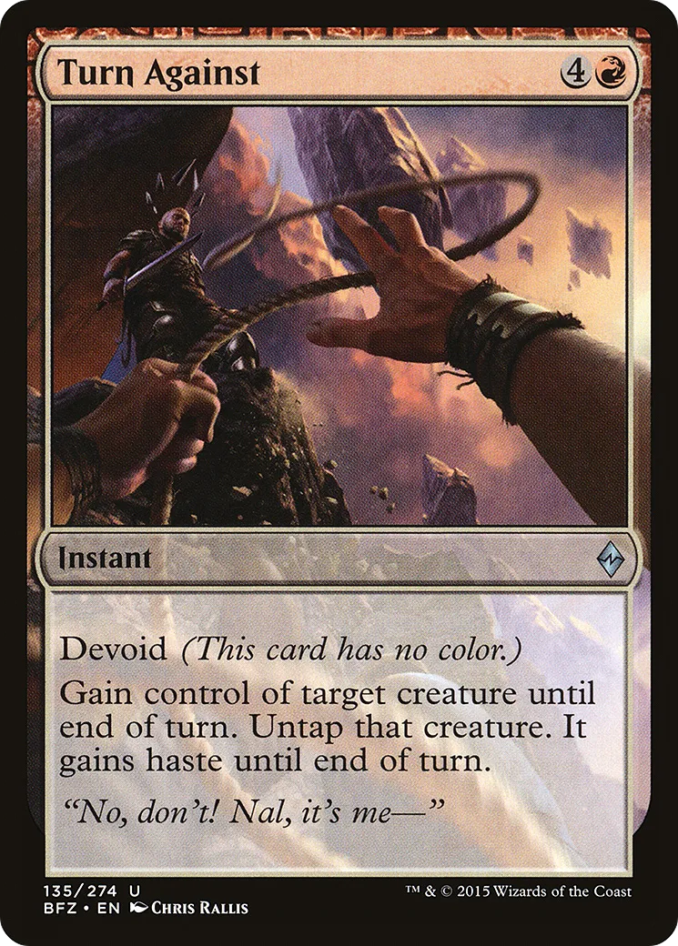 Turn Against — Battle for Zendikar — Magic: The Gathering