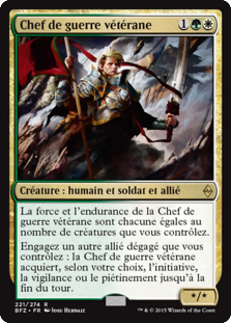 Chef de guerre vétérane — Battle for Zendikar — Magic: The Gathering