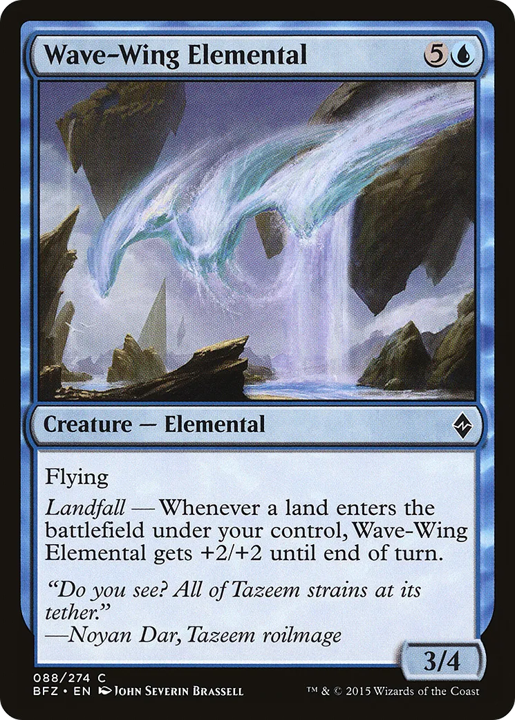 Wave-Wing Elemental — Battle for Zendikar — Magic: The Gathering
