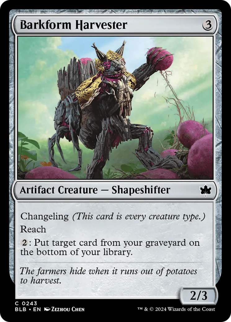 Barkform Harvester — Bloomburrow — Magic: The Gathering