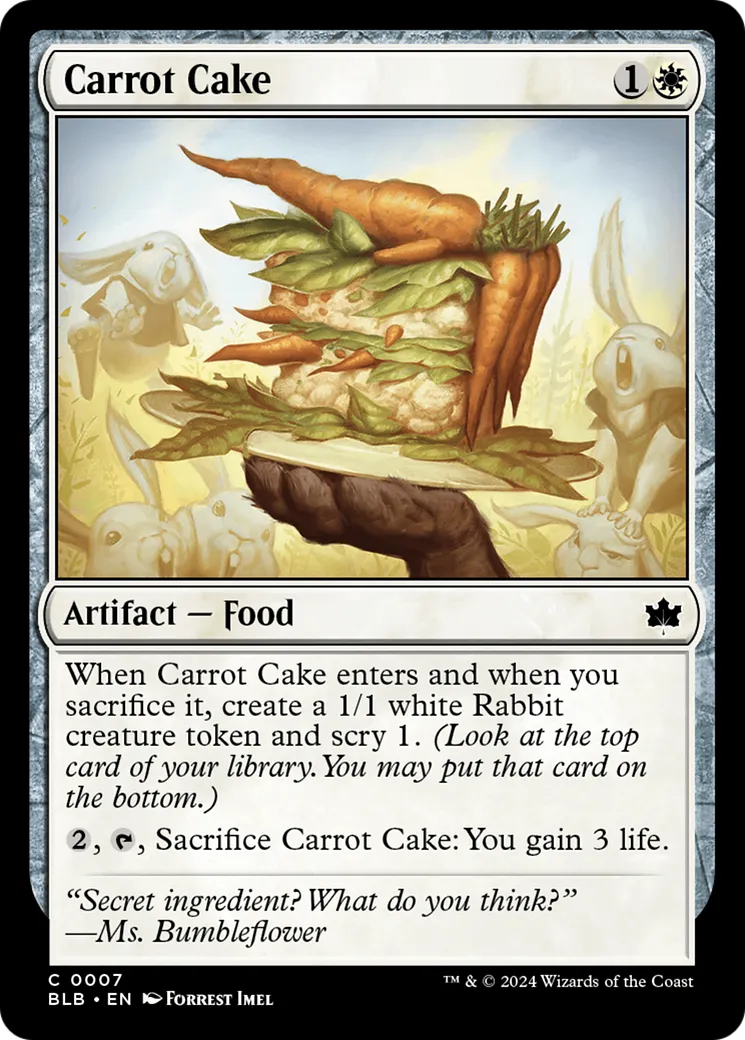 Gâteau à la carotte — Bloomburrow — Magic: The Gathering