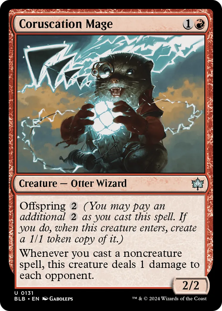 Coruscation Mage from Bloomburrow - Magic: The Gathering