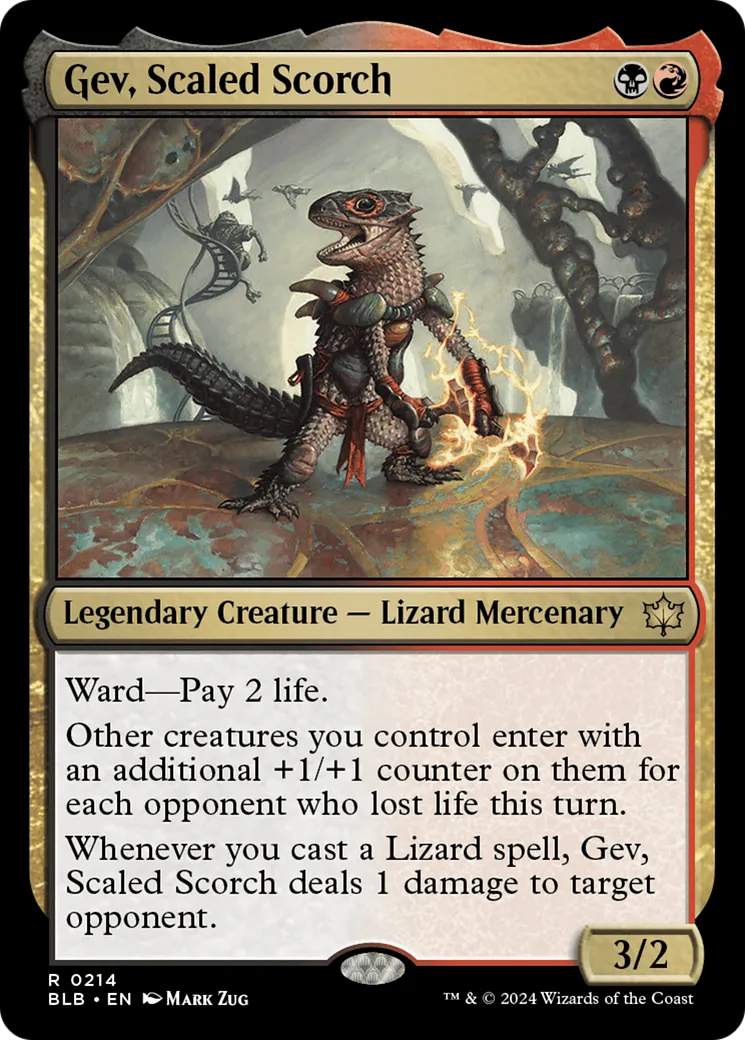 Gev, Scaled Scorch — Bloomburrow — Magic: The Gathering