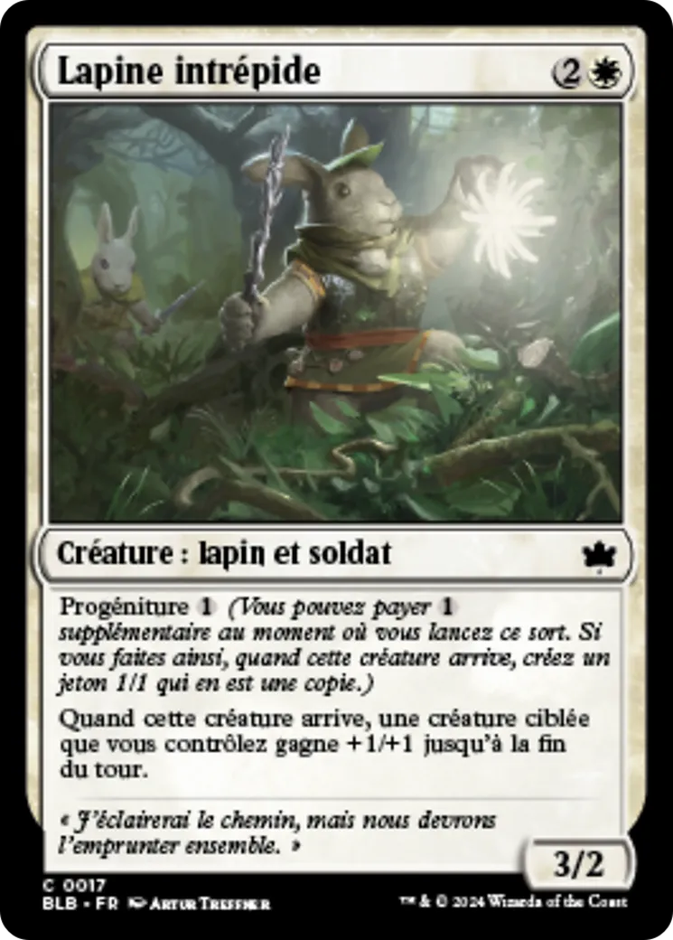 Lapine intrépide — Bloomburrow — Magic: The Gathering