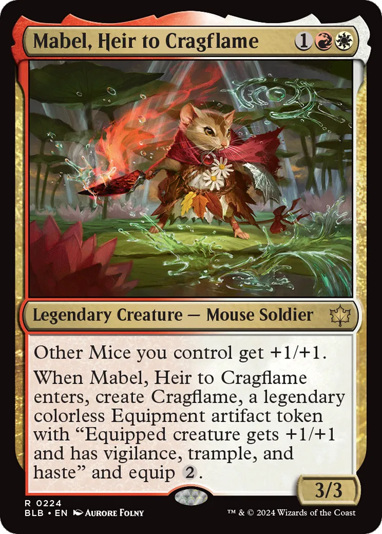 Mabel, héritière de Flamme du roc — Bloomburrow — Magic: The Gathering