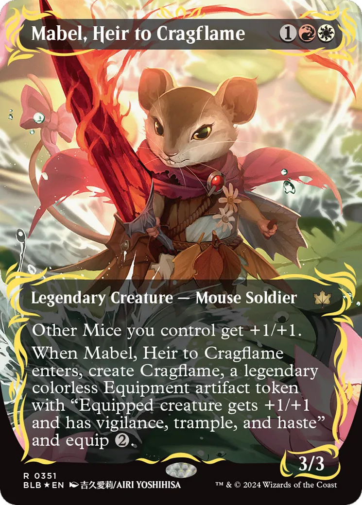 Mabel, héritière de Flamme du roc — Bloomburrow — Magic: The Gathering