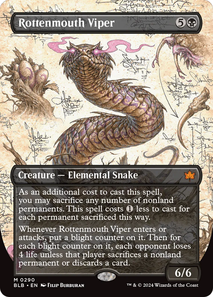 Rottenmouth Viper — Bloomburrow — Magic: The Gathering