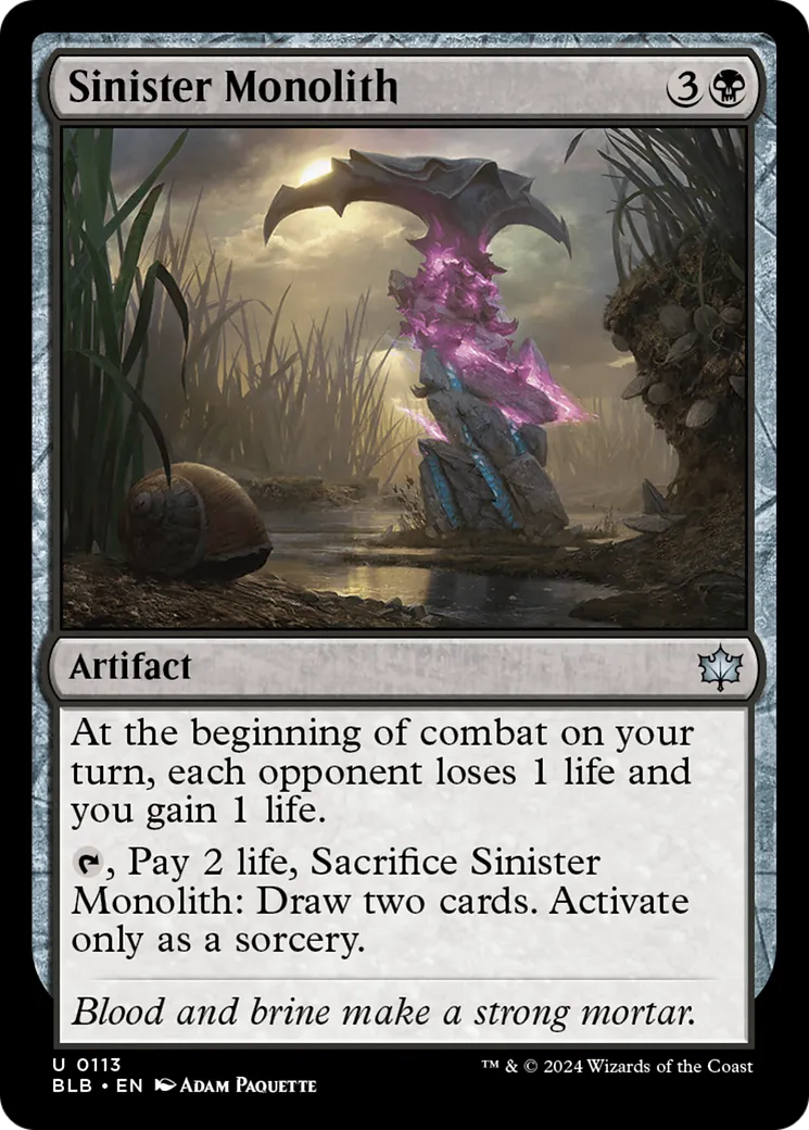 Monolithe lugubre — Bloomburrow — Magic: The Gathering