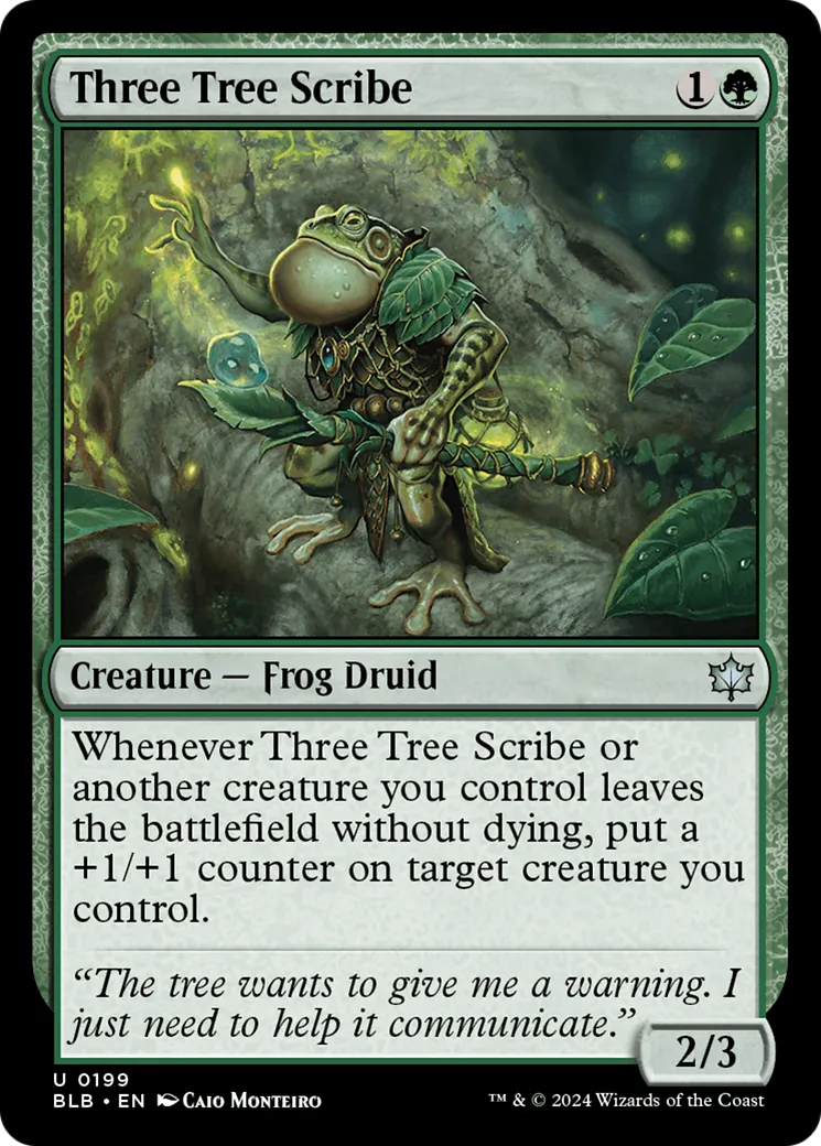 Three Tree Scribe — Bloomburrow — Magic: The Gathering