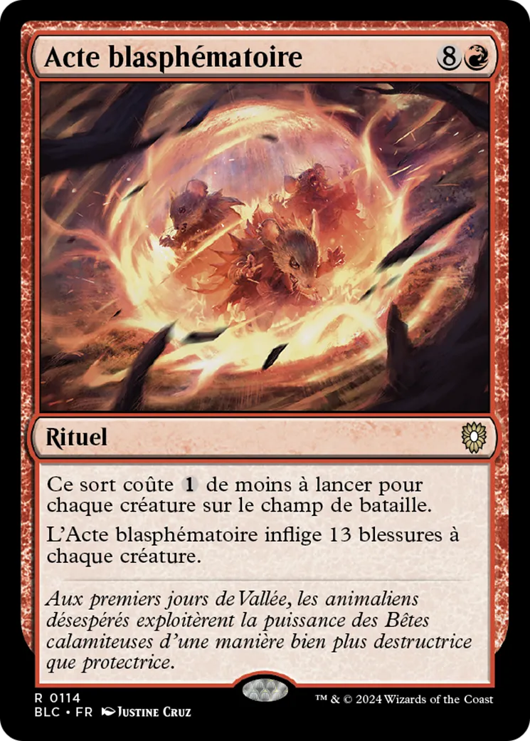Acte blasphématoire — Bloomburrow Commander — Magic: The Gathering