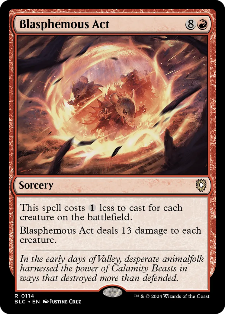 Blasphemous Act — Bloomburrow Commander — Magic: The Gathering