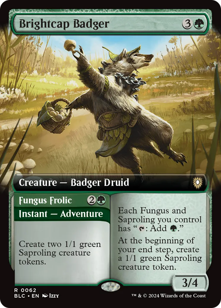 Brightcap Badger // Fungus Frolic — Bloomburrow Commander — Magic: The Gathering