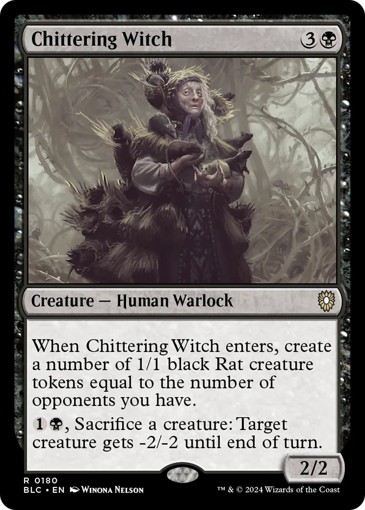 Chittering Witch from Bloomburrow Commander - Magic: The Gathering