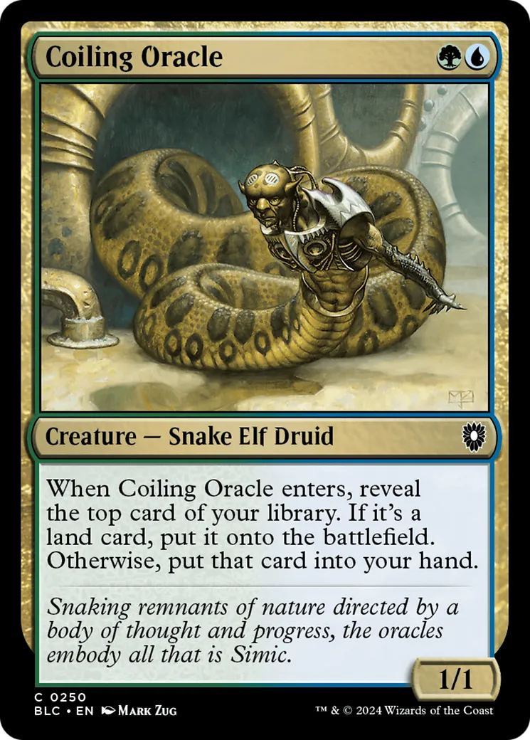 Coiling Oracle from Bloomburrow Commander - Magic: The Gathering