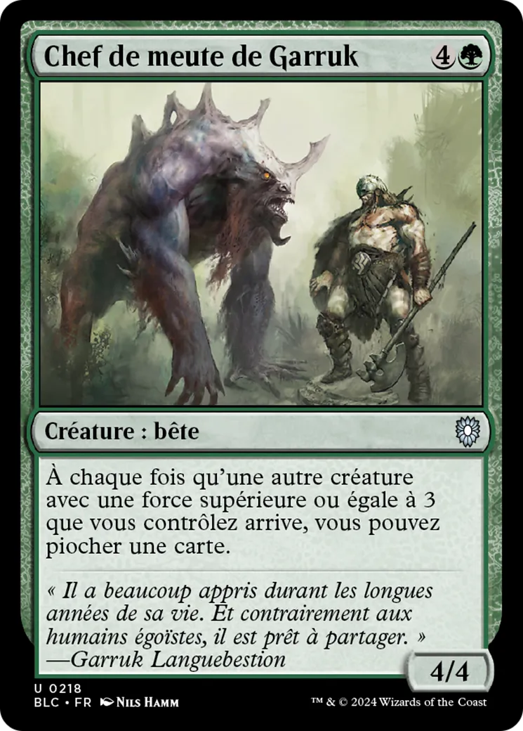 Chef de meute de Garruk — Bloomburrow Commander — Magic: The Gathering