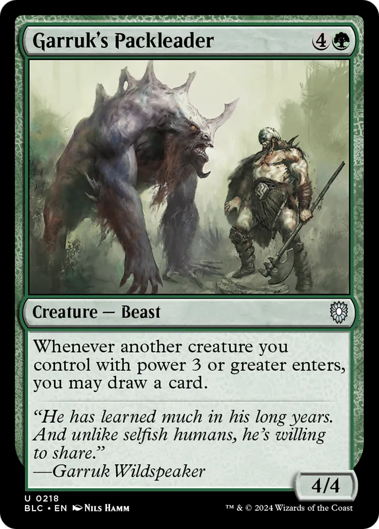 Garruk's Packleader — Bloomburrow Commander — Magic: The Gathering