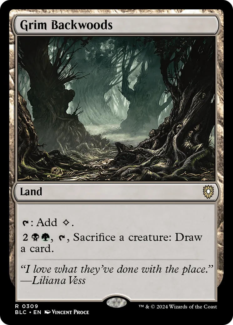 Grim Backwoods — Bloomburrow Commander — Magic: The Gathering