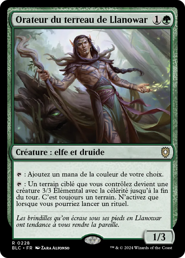Orateur du terreau de Llanowar — Bloomburrow Commander — Magic: The Gathering
