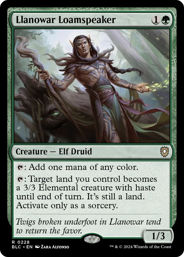 Llanowar Loamspeaker — Bloomburrow Commander — Magic: The Gathering