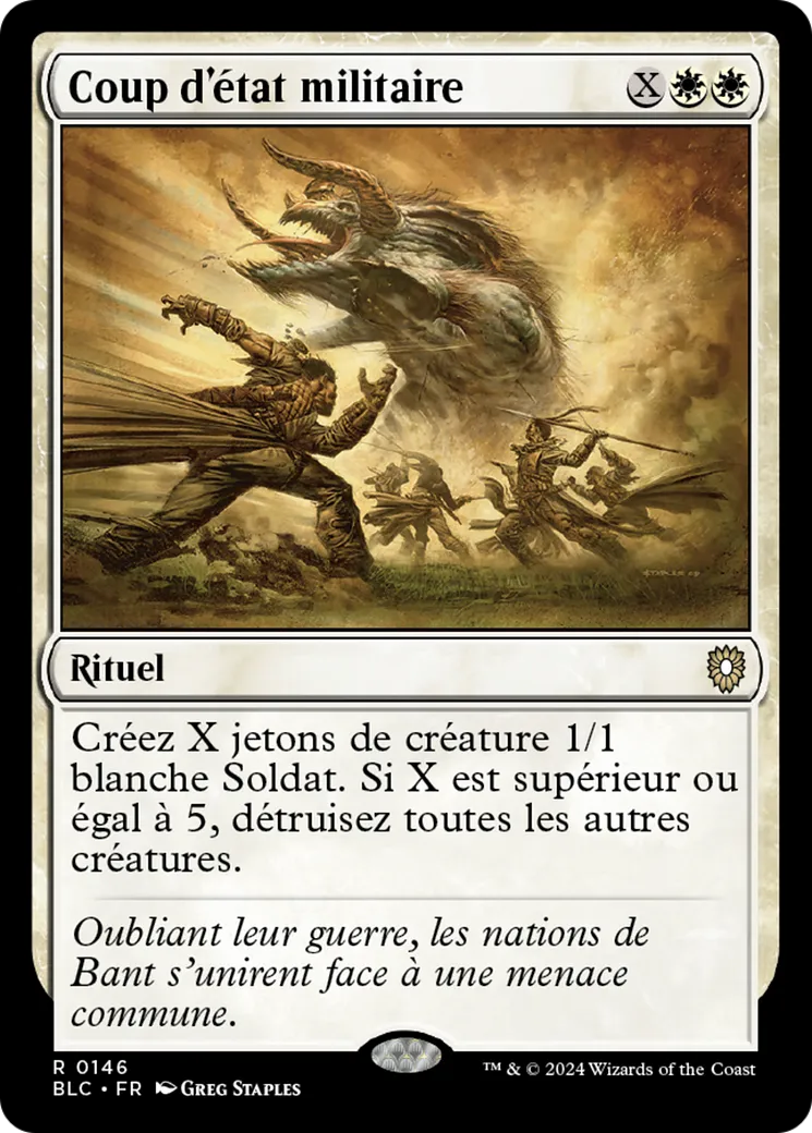 Coup d'état militaire — Bloomburrow Commander — Magic: The Gathering