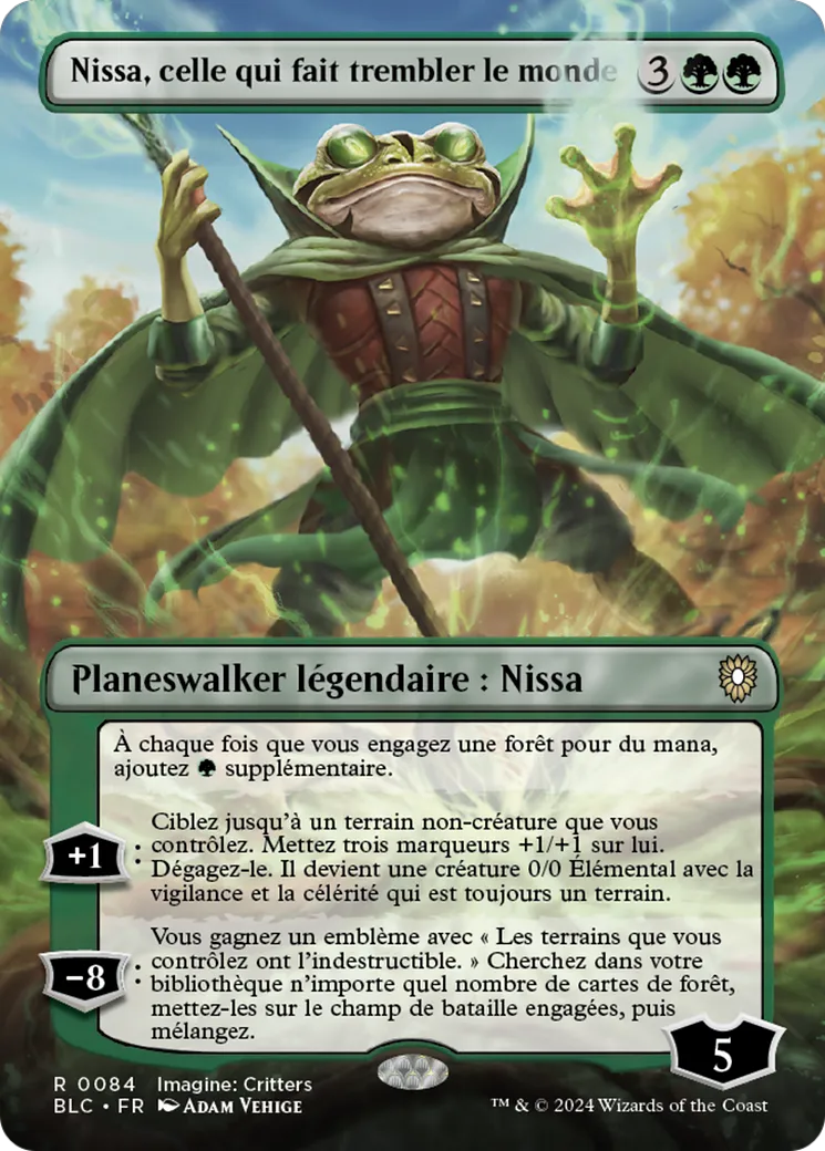 Nissa, celle qui fait trembler le monde — Bloomburrow Commander — Magic: The Gathering
