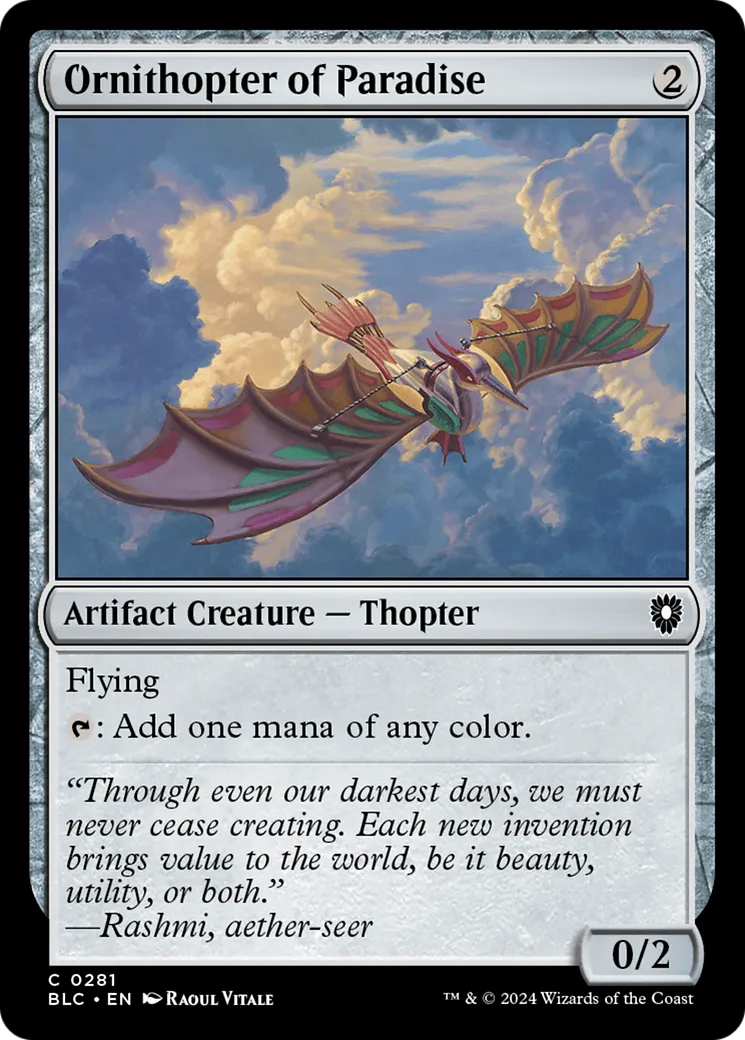 Ornithopter of Paradise — Bloomburrow Commander — Magic: The Gathering