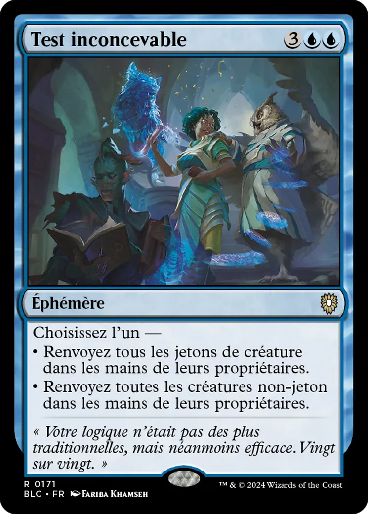 Test inconcevable — Bloomburrow Commander — Magic: The Gathering