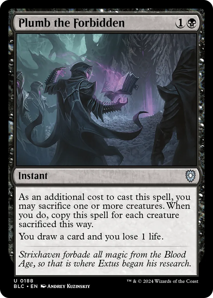 Plumb the Forbidden — Bloomburrow Commander — Magic: The Gathering