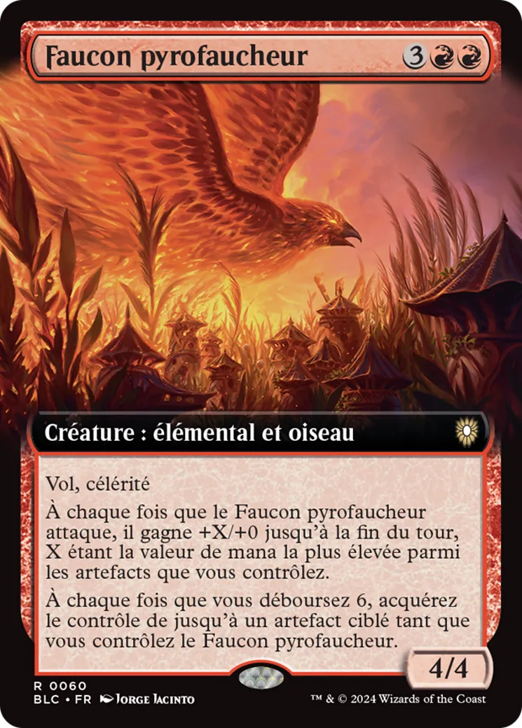 Faucon pyrofaucheur — Bloomburrow Commander — Magic: The Gathering
