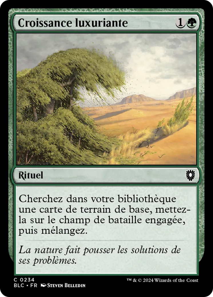 Croissance luxuriante — Bloomburrow Commander — Magic: The Gathering