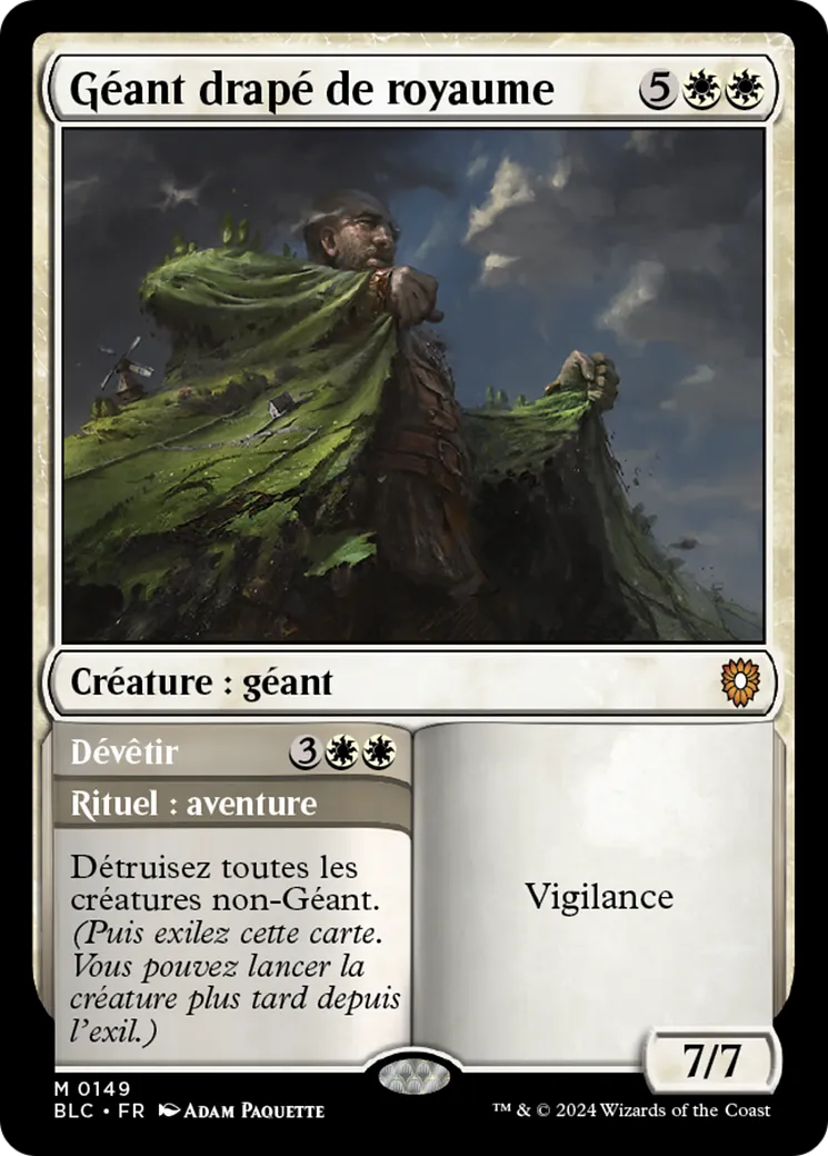 Géant drapé de royaume // Dévêtir — Bloomburrow Commander — Magic: The Gathering