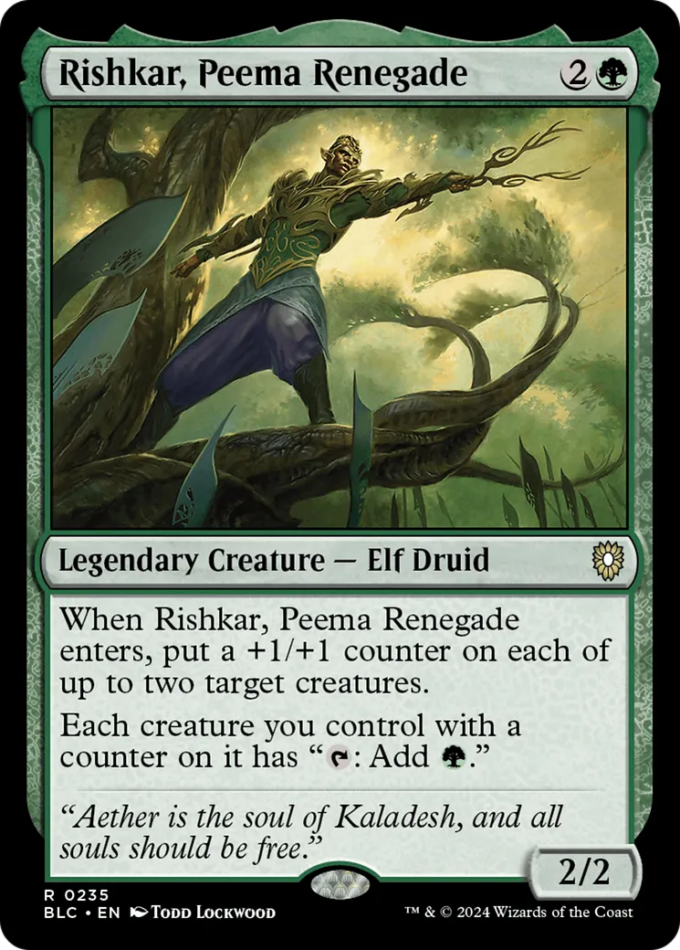 Rishkar, renégat de Peema — Bloomburrow Commander — Magic: The Gathering
