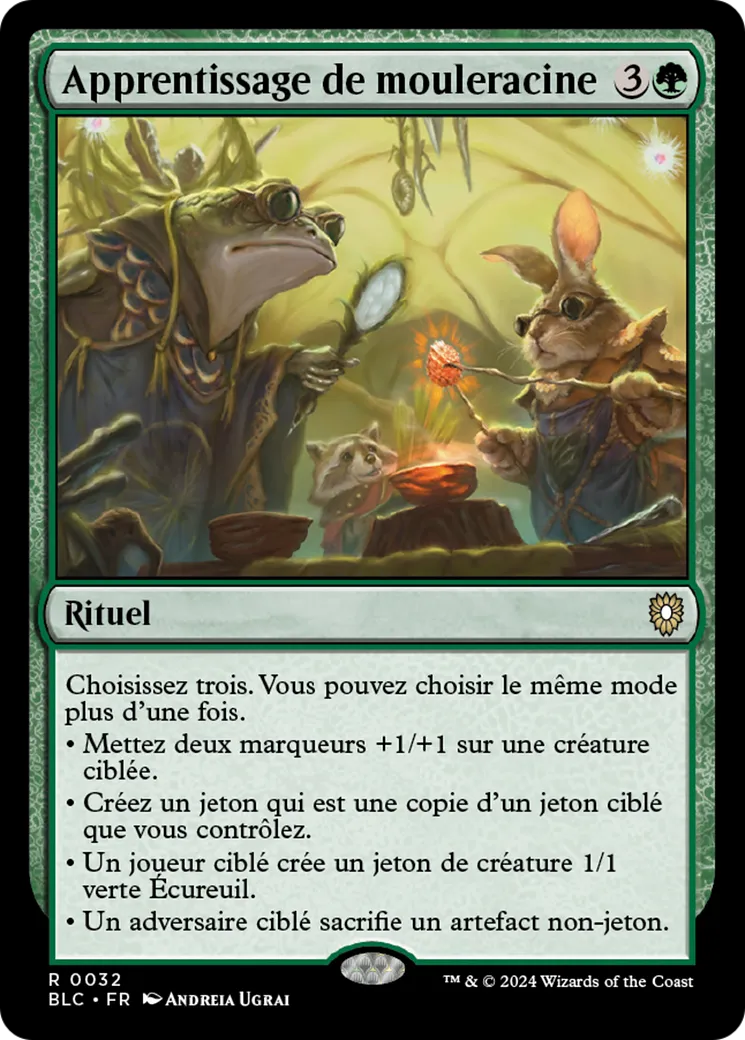 Apprentissage de mouleracine from Bloomburrow Commander - Magic: The Gathering