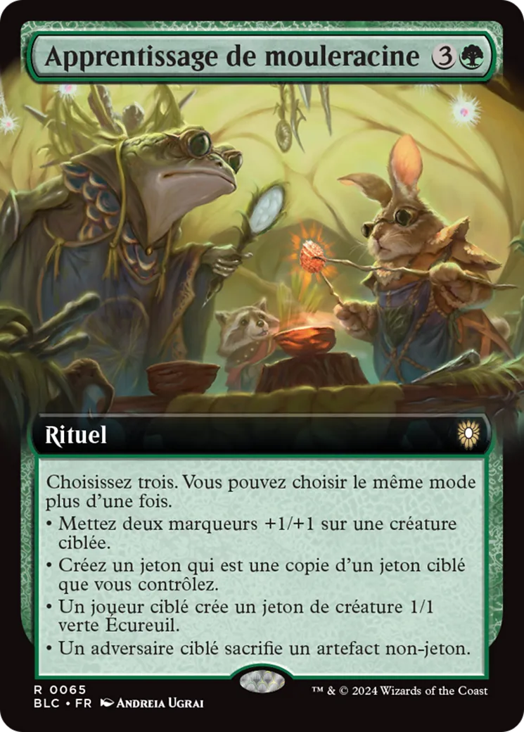 Apprentissage de mouleracine from Bloomburrow Commander - Magic: The Gathering