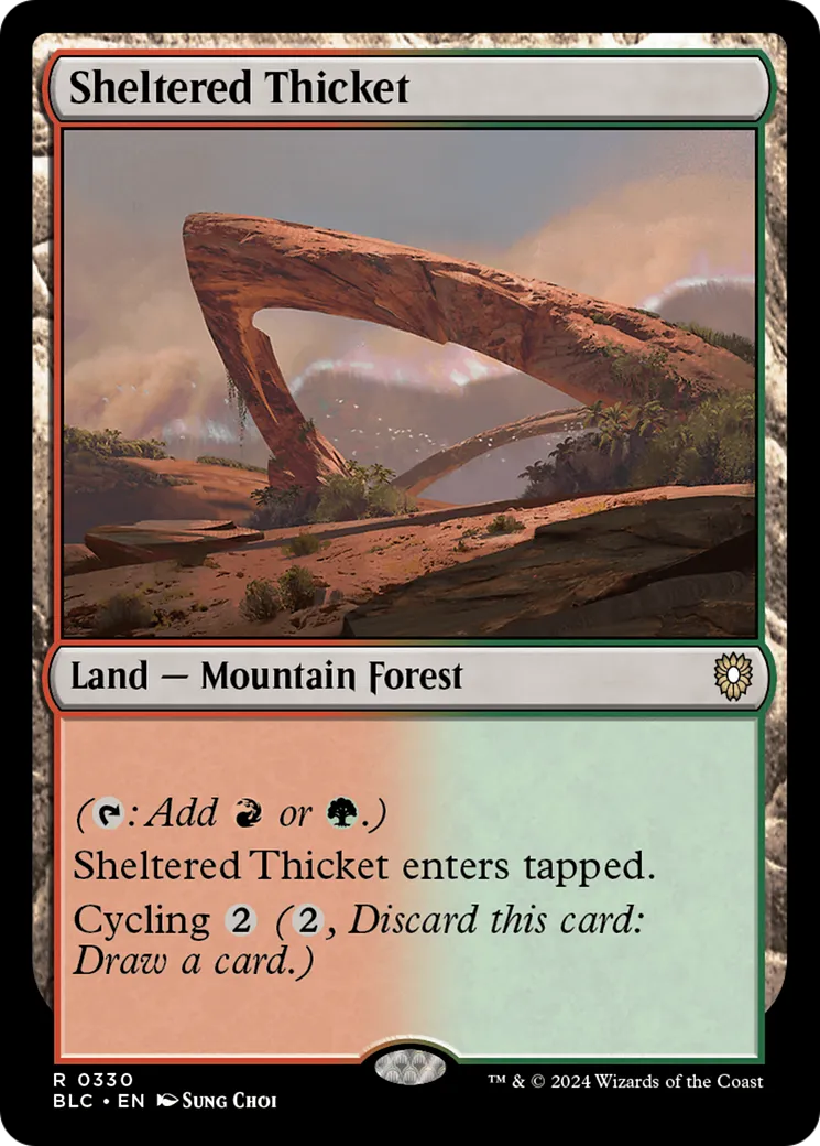 Sheltered Thicket — Bloomburrow Commander — Magic: The Gathering