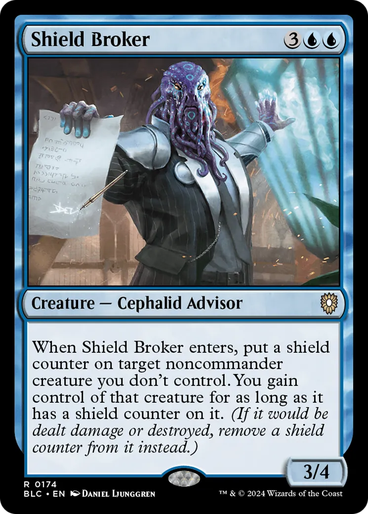 Shield Broker from Bloomburrow Commander - Magic: The Gathering