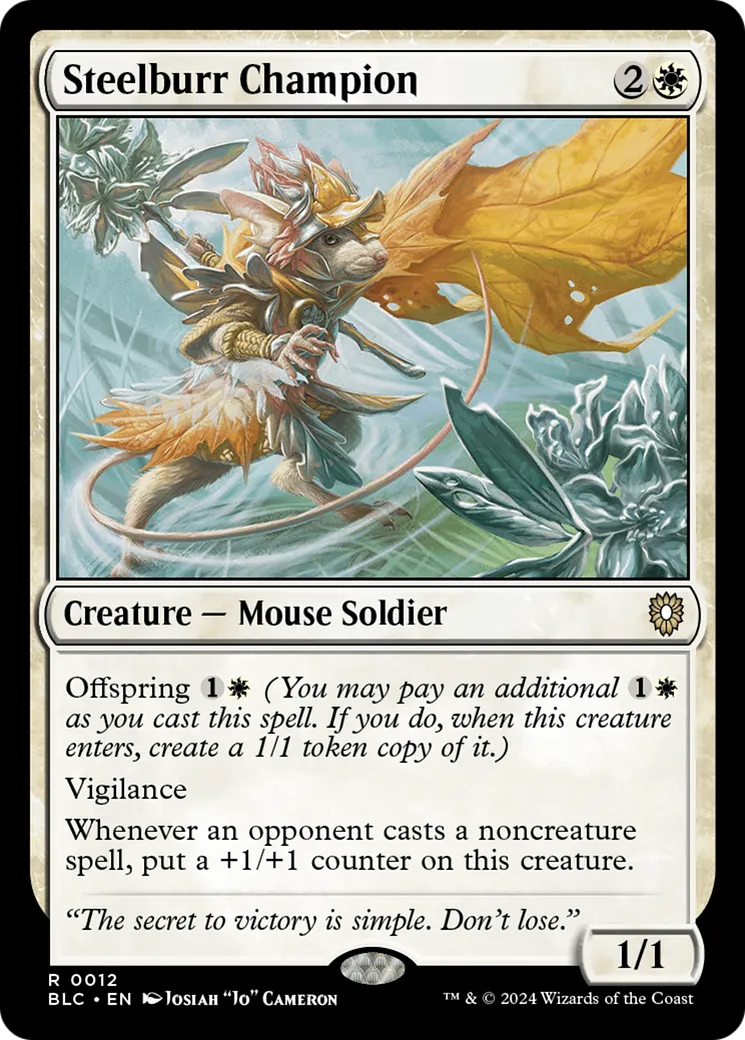 Champion à la badiane d'acier — Bloomburrow Commander — Magic: The Gathering