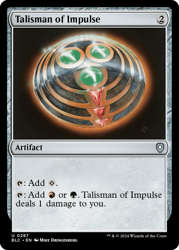 Talisman of Impulse — Bloomburrow Commander — Magic: The Gathering