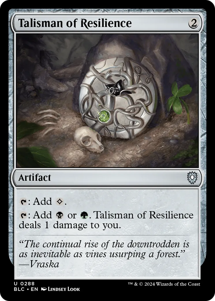 Talisman of Resilience from Bloomburrow Commander - Magic: The Gathering