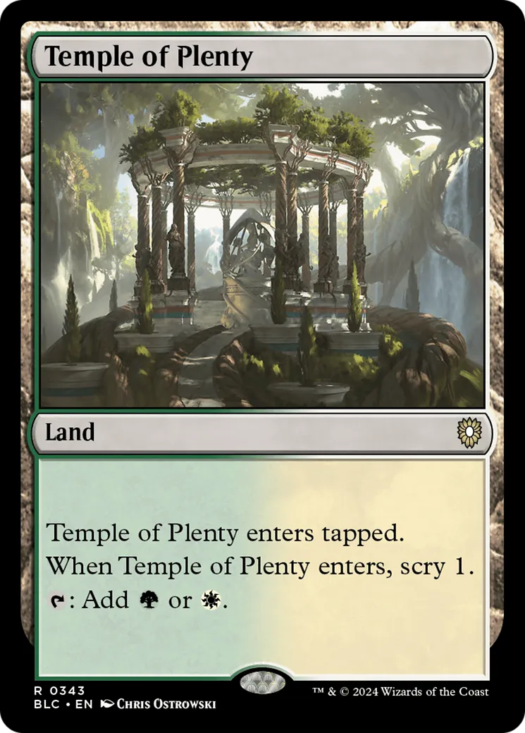 Temple of Plenty — Bloomburrow Commander — Magic: The Gathering