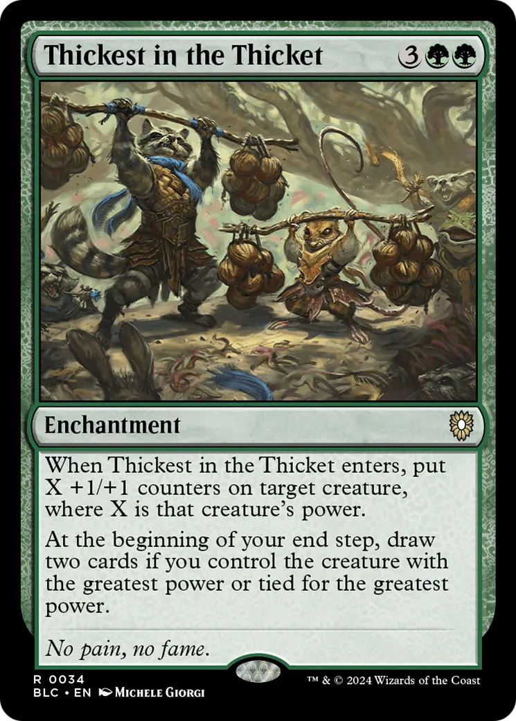 Thickest in the Thicket from Bloomburrow Commander - Magic: The Gathering