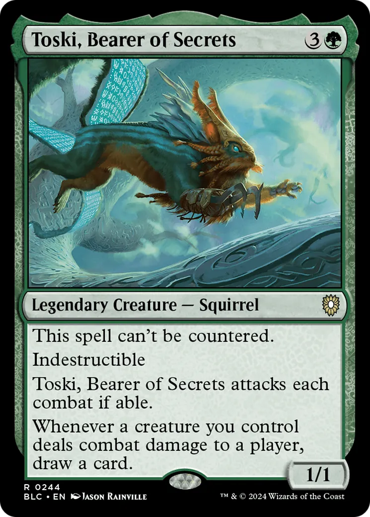 Toski, Bearer of Secrets — Bloomburrow Commander — Magic: The Gathering