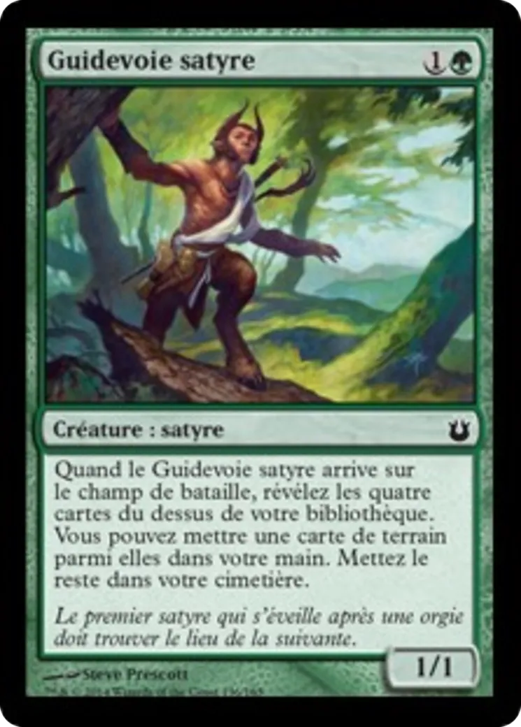Guidevoie satyre — Born of the Gods — Magic: The Gathering
