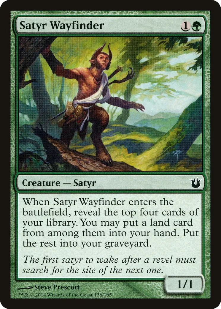 Satyr Wayfinder — Born of the Gods — Magic: The Gathering