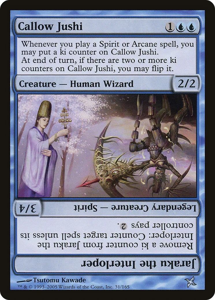 Callow Jushi // Jaraku the Interloper — Betrayers of Kamigawa — Magic: The Gathering